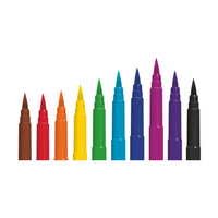 Flomasteri Colorino Brush sa dugačkim četkica vrhom – 10 boja