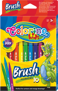 Flomasteri Colorino Brush sa dugačkim četkica vrhom – 10 boja