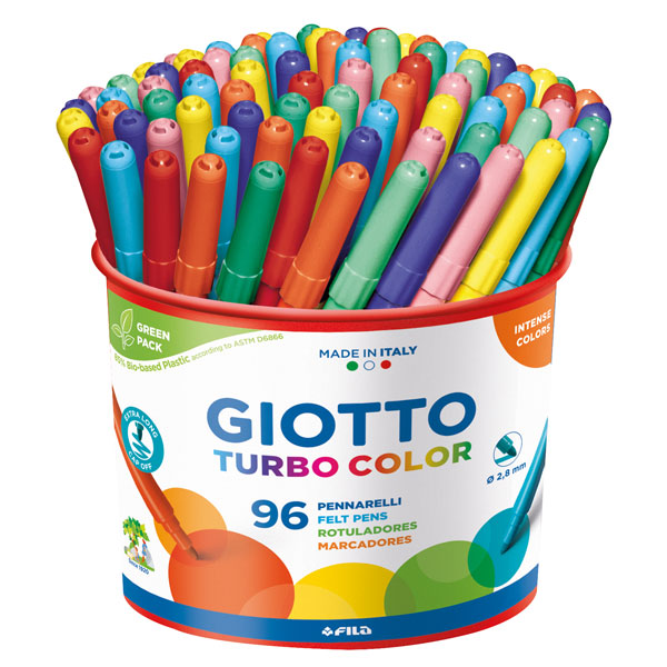 Flomasteri GIOTTO Turbo Color tanki 96 kom