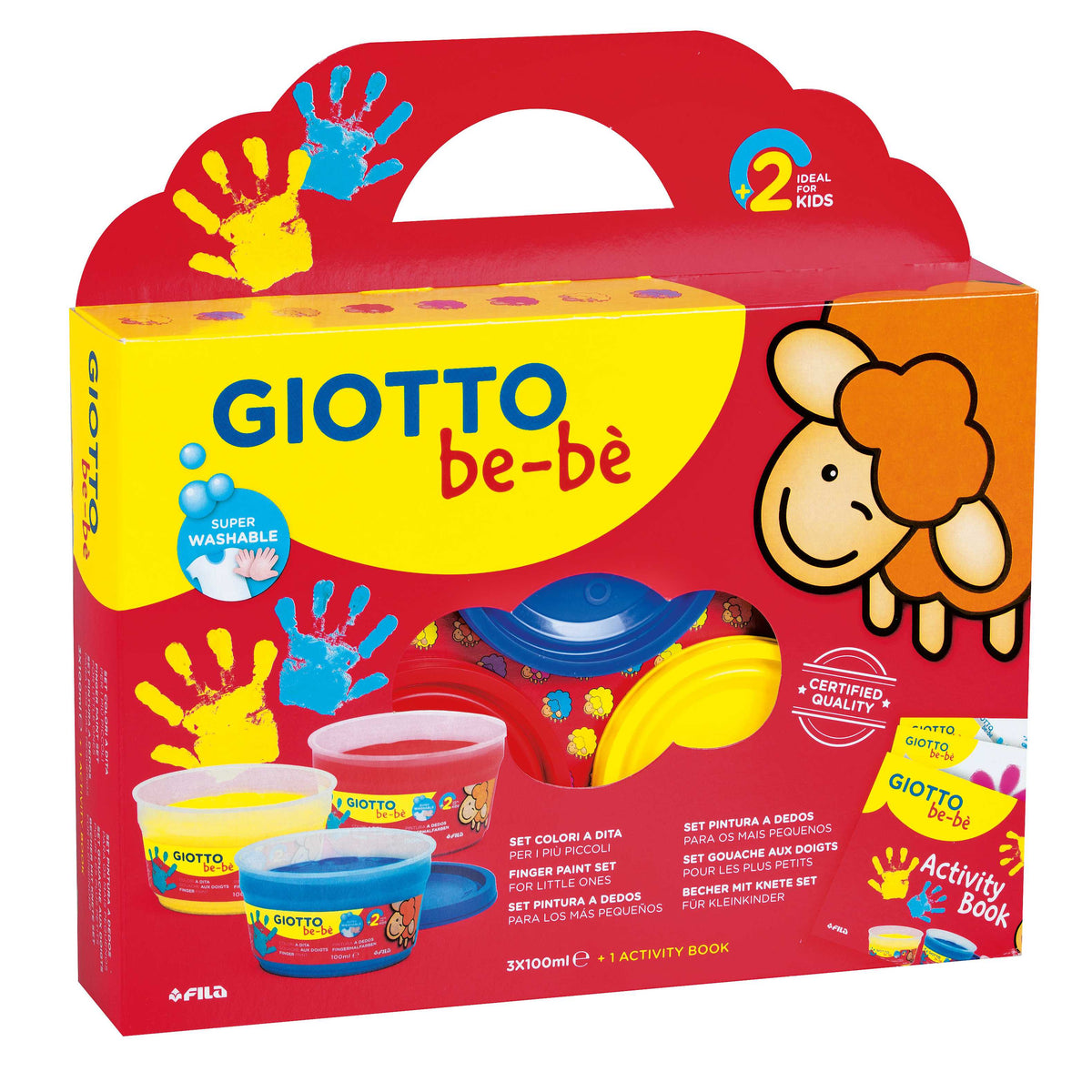 GIOTTO Be-Be set prstnih boja 3 x 150 ml sa knjigom aktivnosti
