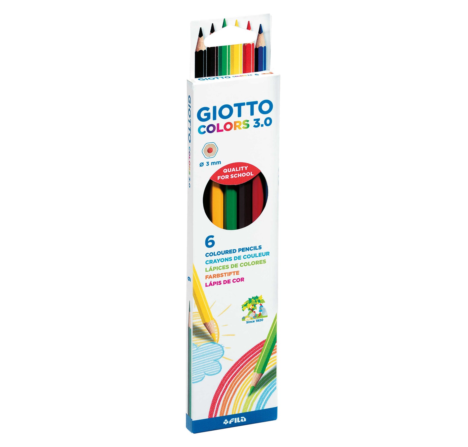 GIOTTO Colors 3.0 šestougaone drvene bojice – 6 kom