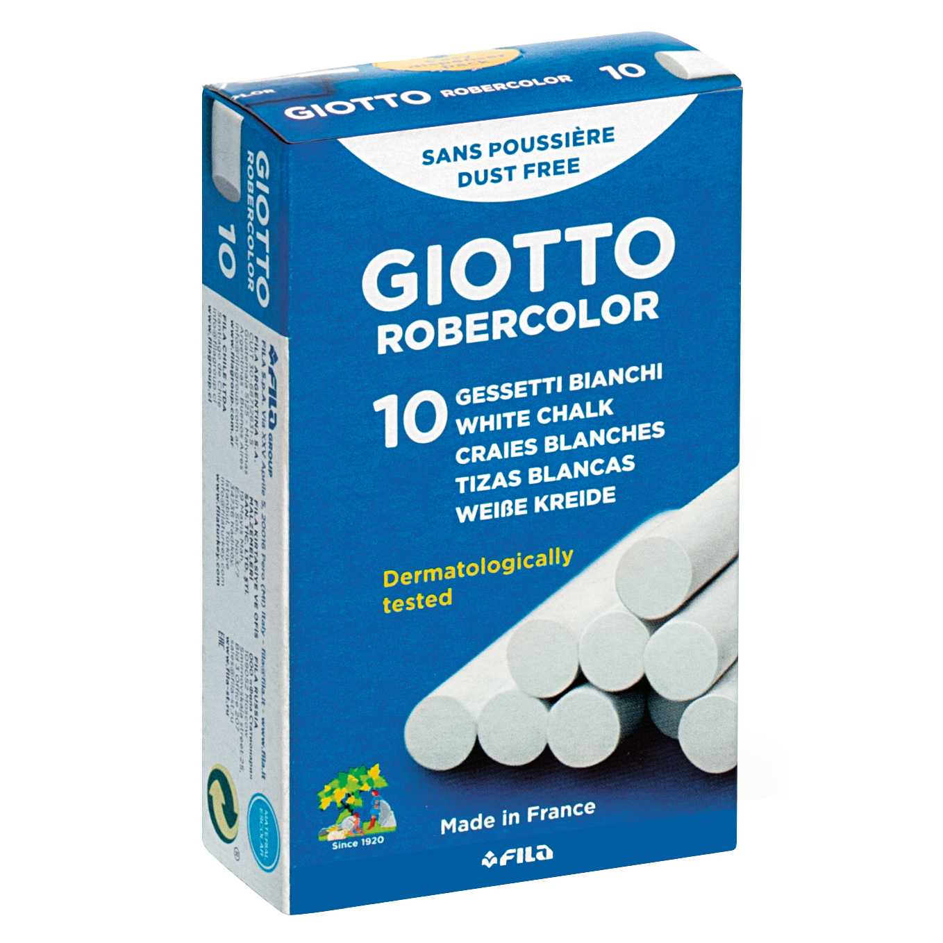 Bele kreda bez prašine GIOTTO Robercolor 10 kom