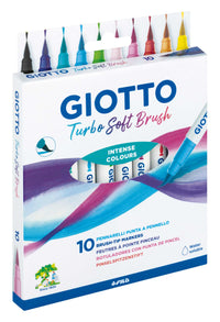 Flomasteri sa četkicom GIOTTO Turbo Soft Brush - 10 kom