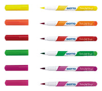 Flomasteri sa četkicom GIOTTO Turbo Soft Brush Fluo 6 kom