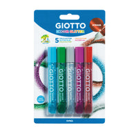 Gliter lepak GIOTTO Glitter Glue mineralne boje 5 x 10 g