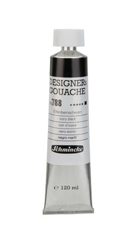 Gvaš boja Schmincke Designers Gouache 120 ml – 788 Boja slonove kosti crna