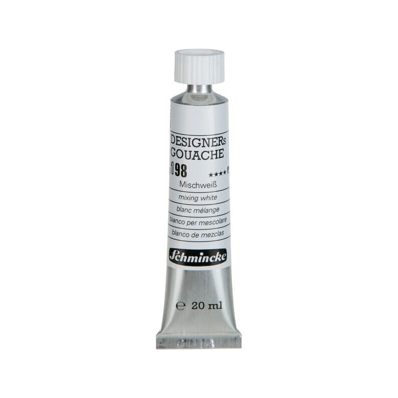 Gvaš boja Schmincke Designers Gouache 20 ml – 198 Bela za mešanje