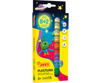 JOVI Glow prirodni plastelin 10 x 15 g – 8 boja + 2 koje svetle u mraku