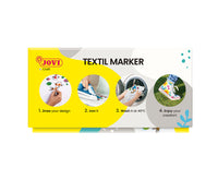 Flomasteri za tekstil JOVI Jovidecor Textil sa vrhom u obliku četkice – 48 kom / 12 boja