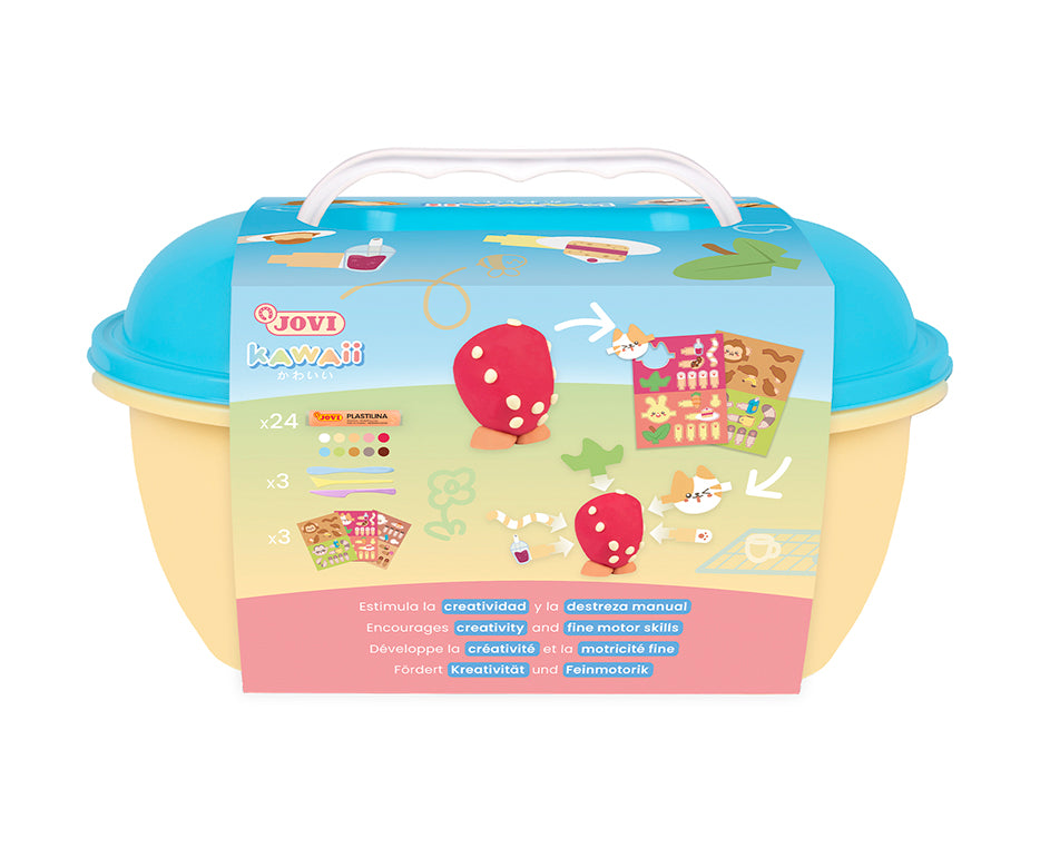 JOVI Play&Fun Kawaii prirodni plastelin u koferčetu – set sa priborom
