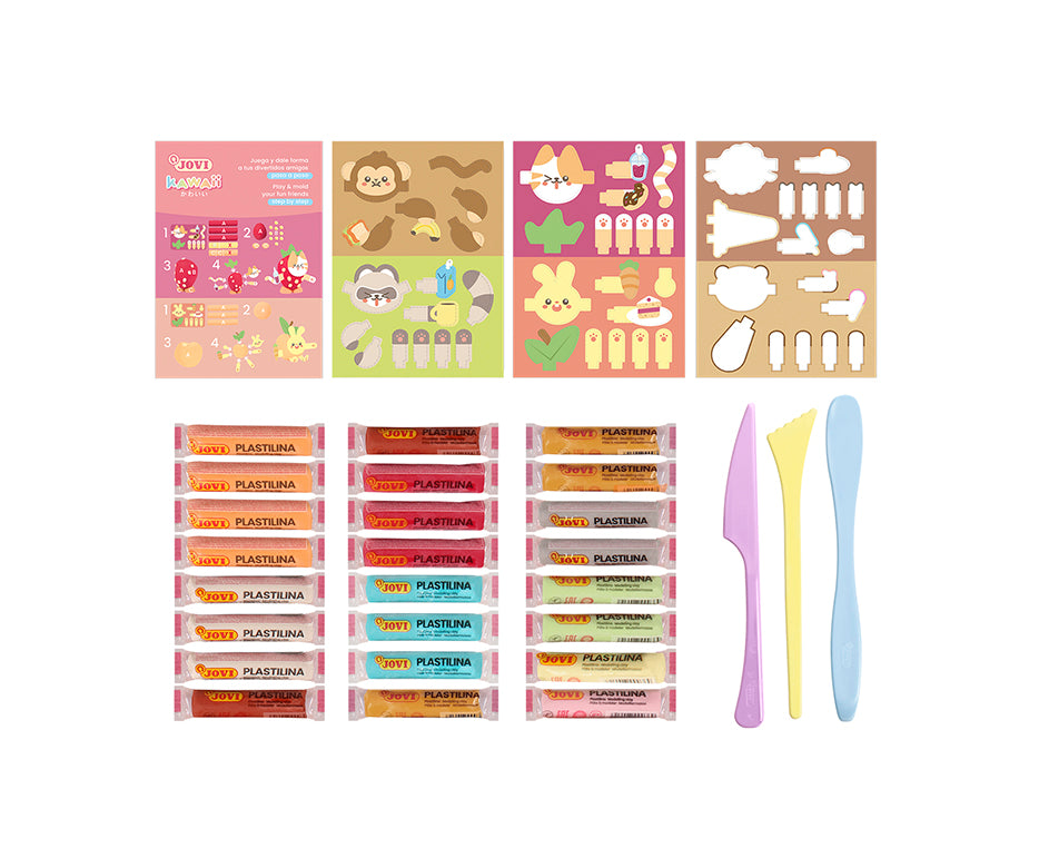 JOVI Play&Fun Kawaii prirodni plastelin u koferčetu – set sa priborom