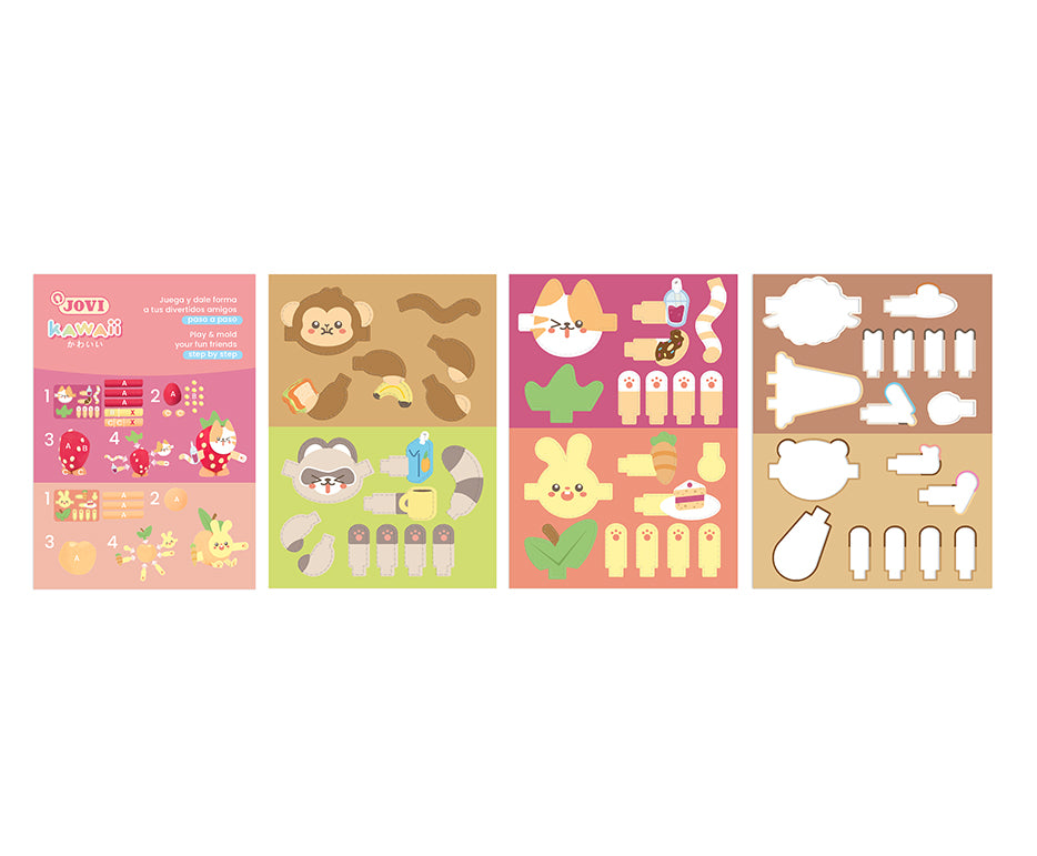 JOVI Play&Fun Kawaii prirodni plastelin u koferčetu – set sa priborom