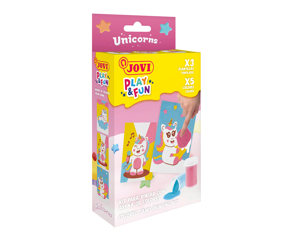 JOVI Play&Fun mini kreativni set za slikanje peskom – 9 delova – Jednorozi