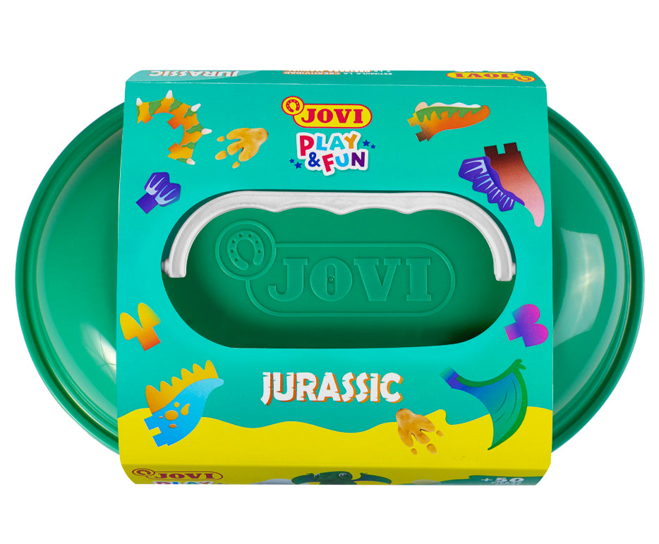 JOVI Play&Fun prirodni plastelin u koferčetu Jurassic – set sa priborom