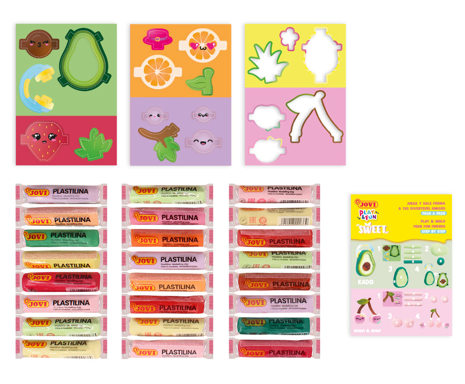 JOVI Play&Fun prirodni plastelin u koferčetu Sweet – 50 kom