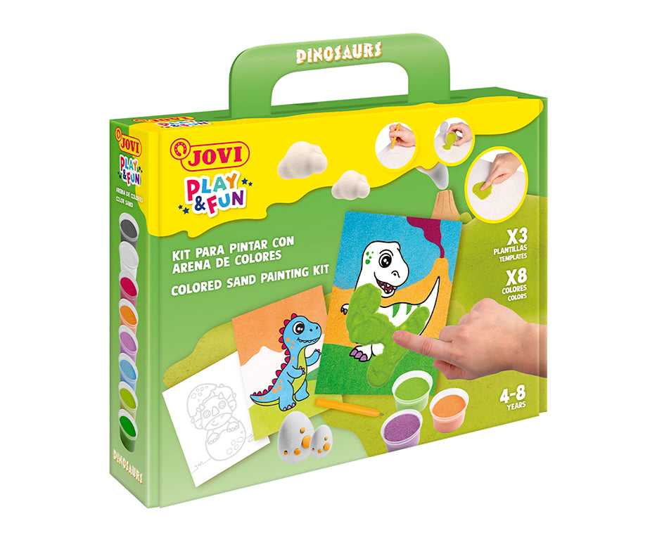 JOVI Play&Fun set za slikanje peskom 12 kom Dinosaurs