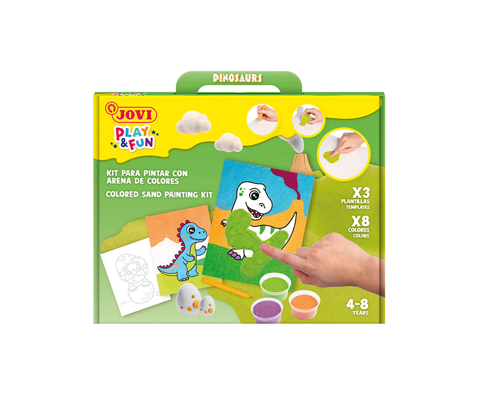 JOVI Play&Fun set za slikanje peskom 12 kom Dinosaurs