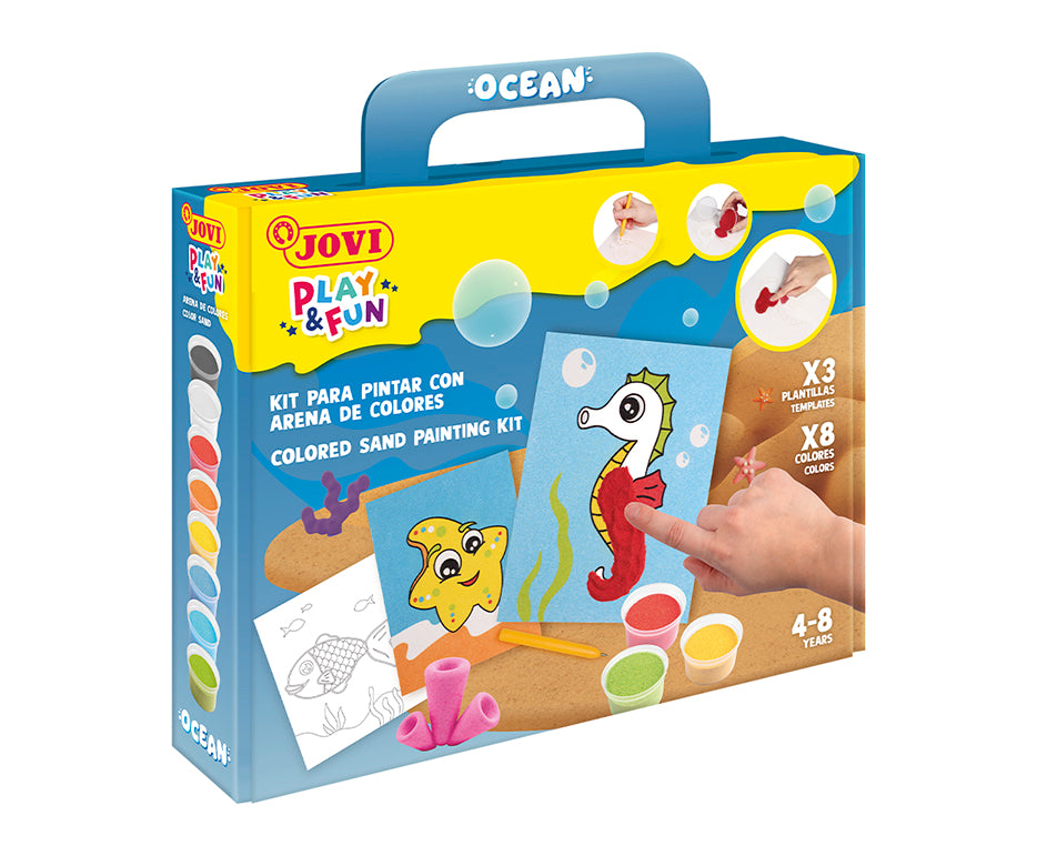 JOVI Play&Fun set za slikanje peskom Ocean 12 kom