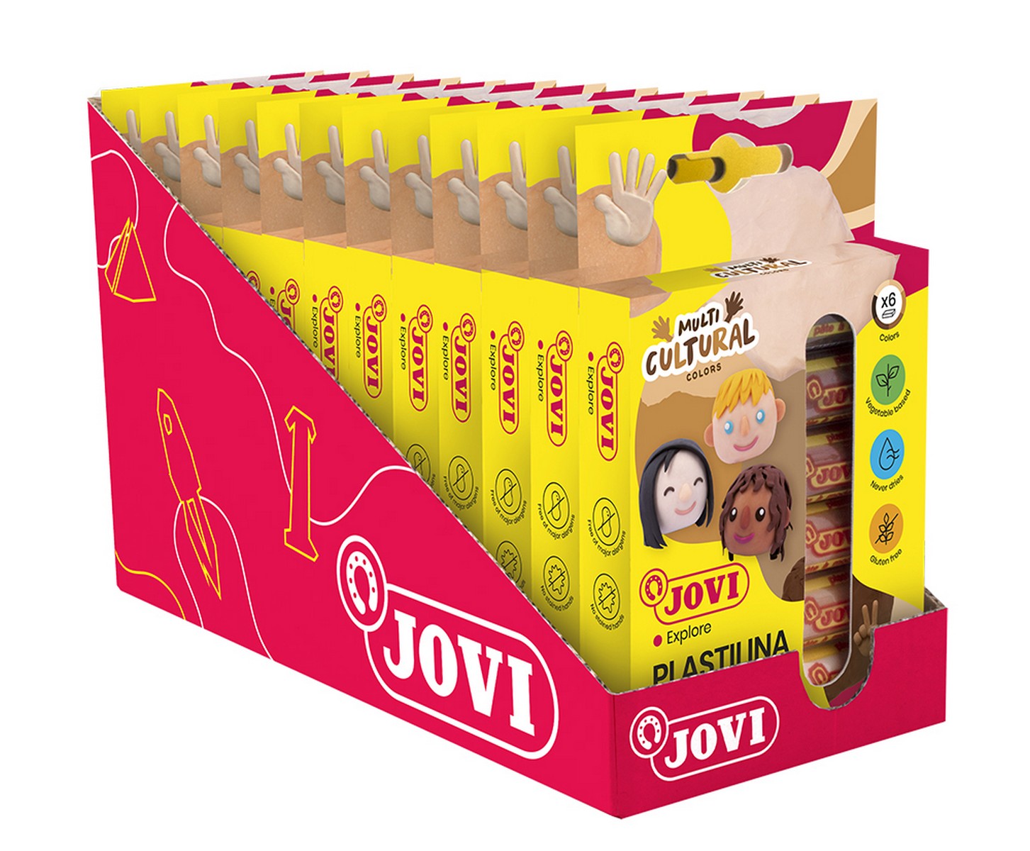 JOVI prirodni plastelin u nijansama kože 6 x 15 g