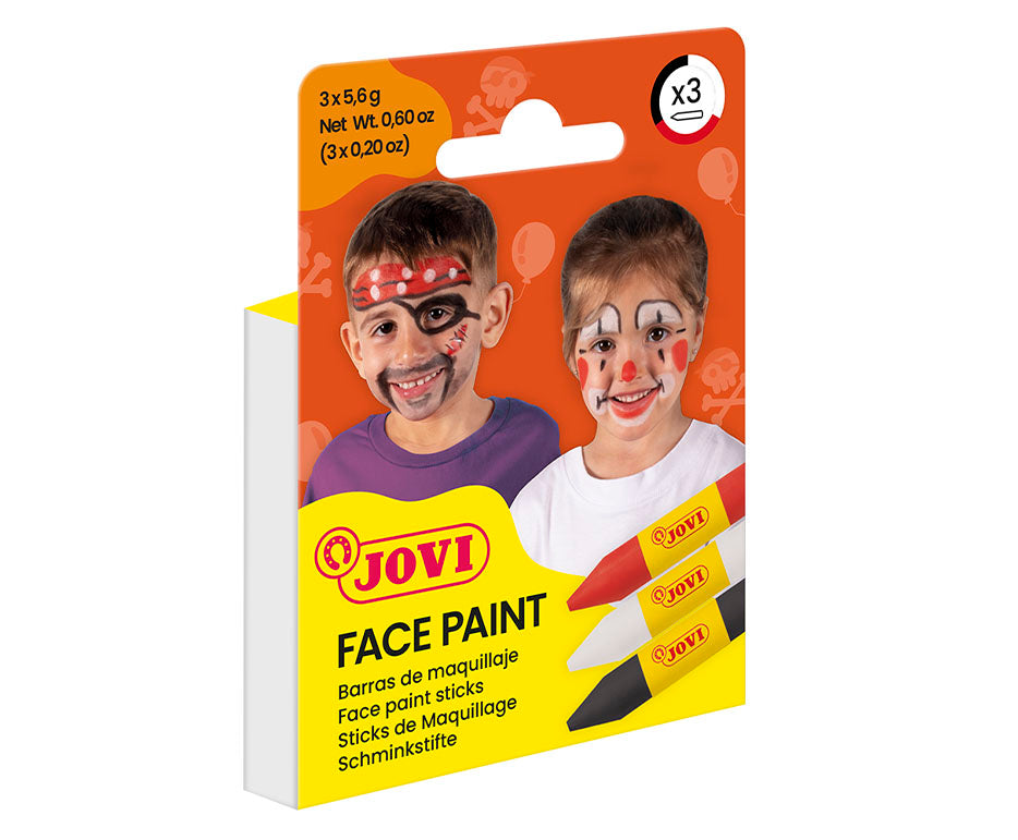 JOVI set boja za lice u stiku 3 x 5,6 g - crvena, bela i crna