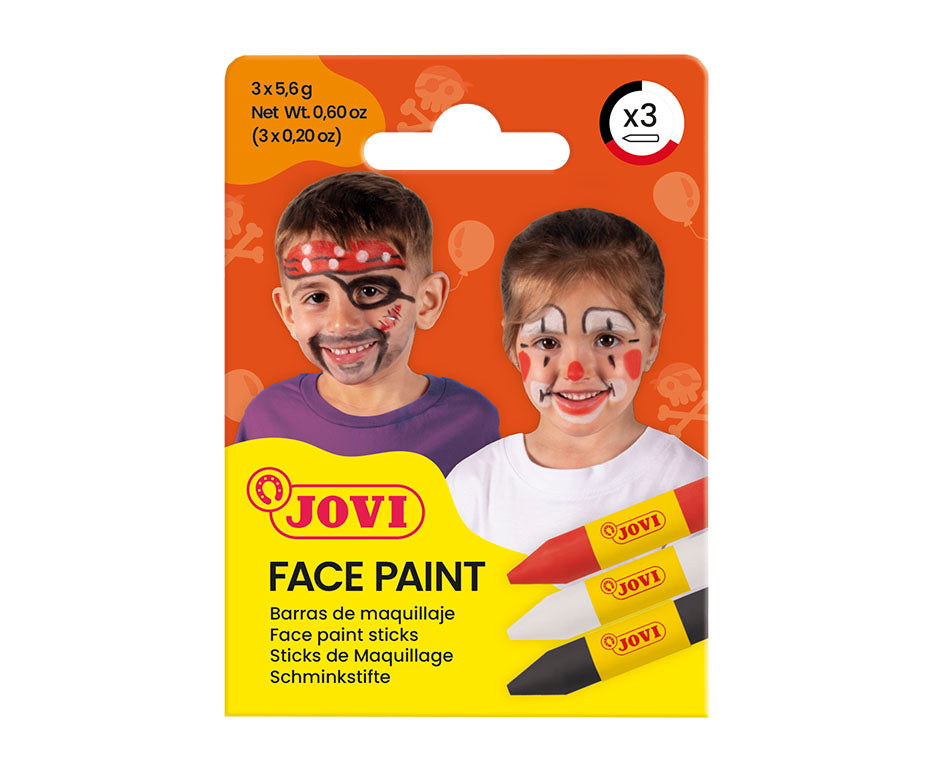 JOVI set boja za lice u stiku 3 x 5,6 g - crvena, bela i crna