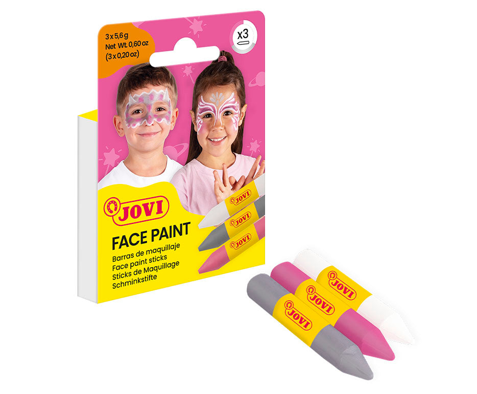 JOVI set boja za lice u stiku 3 x 5,6 g - roze, srebrna i bela