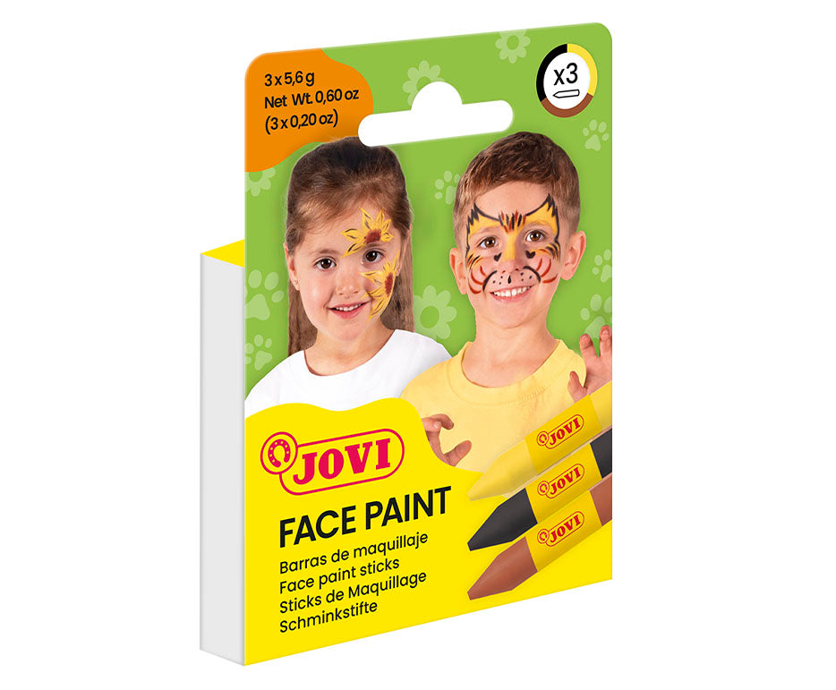 JOVI set boja za lice u stiku 3 x 5,6 g - žuta, braon, crna