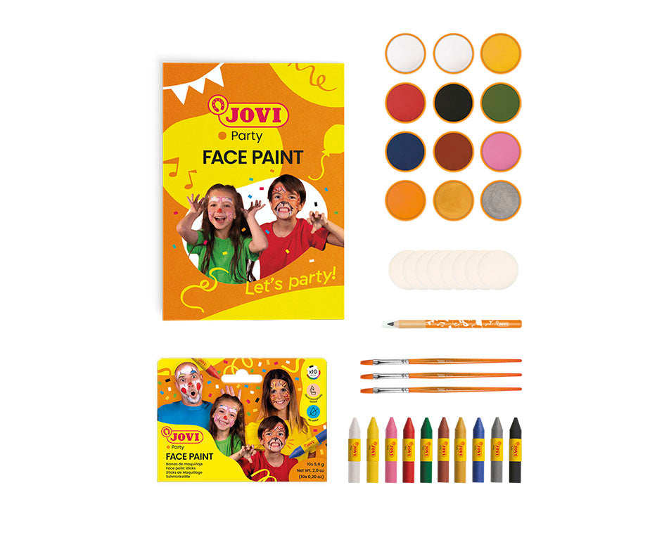 JOVI školski set boja za lice 12 x 8 ml sa priborom