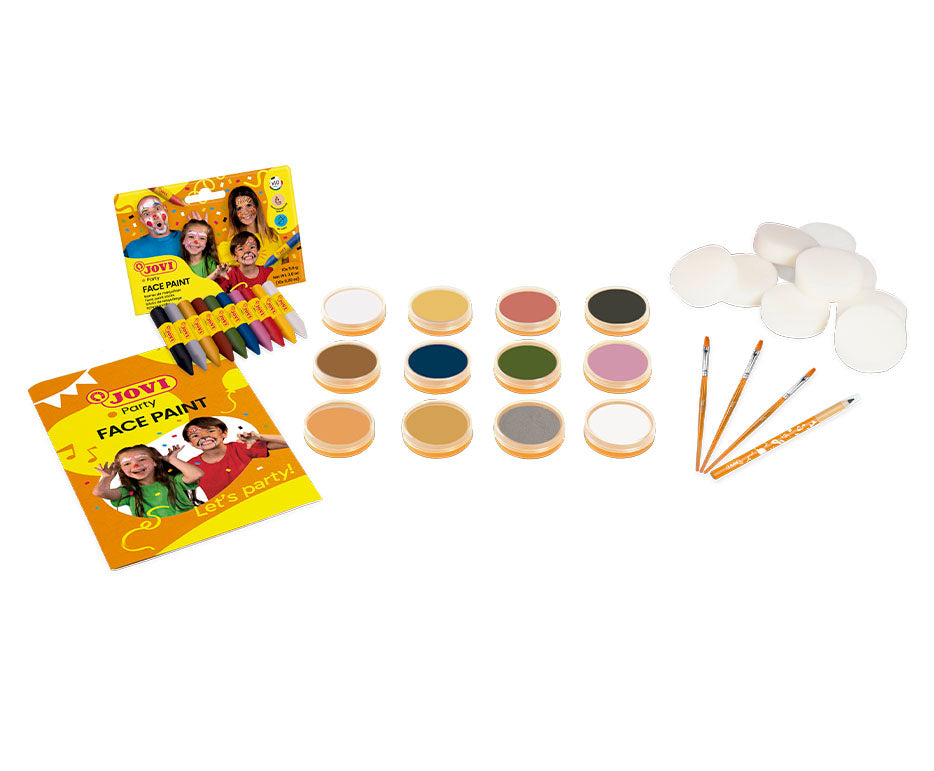 JOVI školski set boja za lice 12 x 8 ml sa priborom