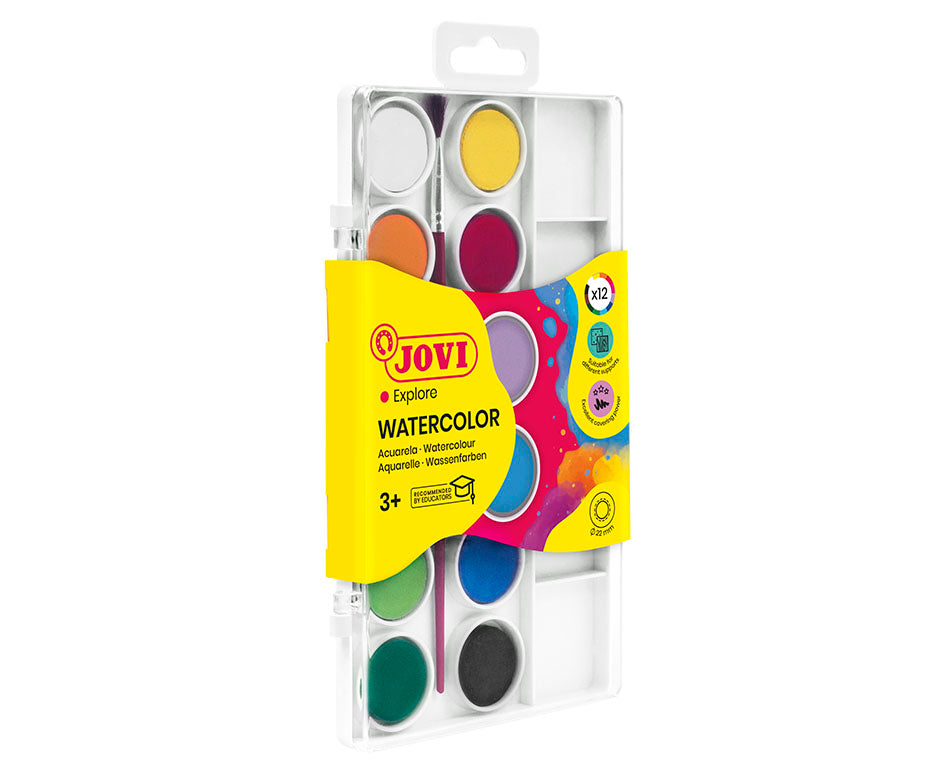 JOVI vodene boje ø 22 mm – 12 kom sa četkicom