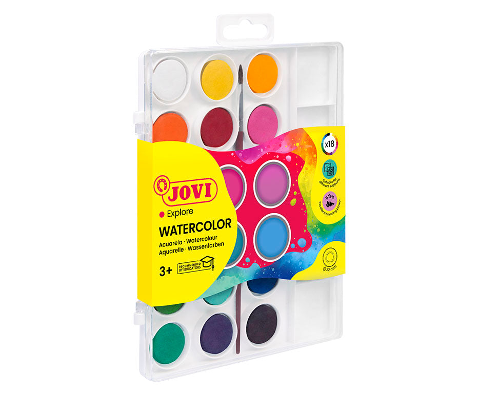 JOVI vodene boje u tabletama 22 mm - 18 kom sa četkicom