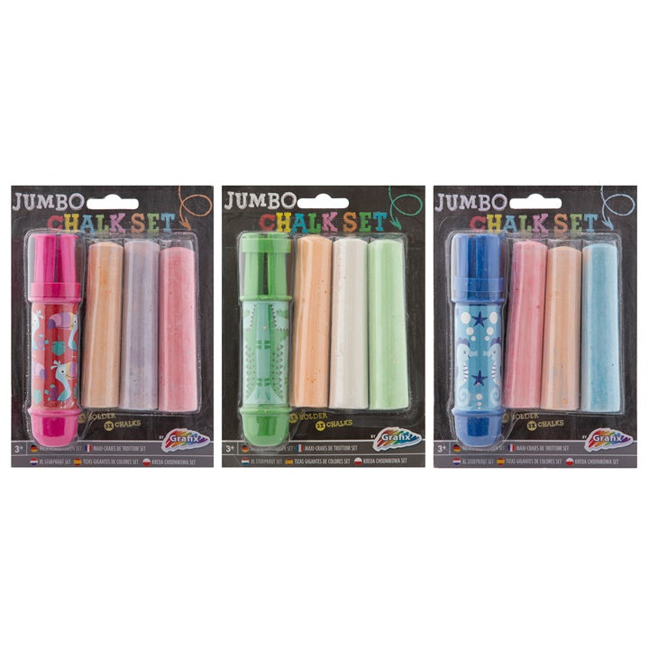 Jumbo krede za trotoar sa držačem 3 kom.