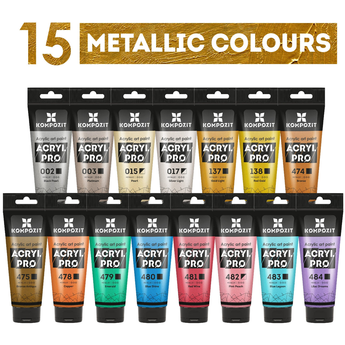 Metalik akrilna boja ACRIL PRO ART Kompozit 75 ml