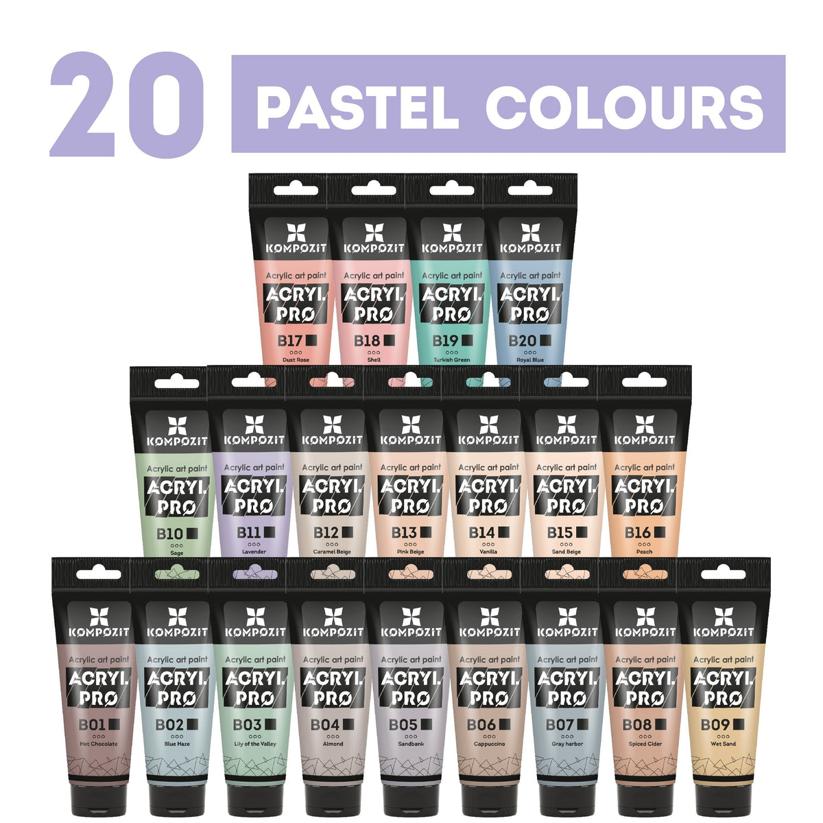 Pastelna akrilna boja ACRIL PRO ART Kompozit 75 ml