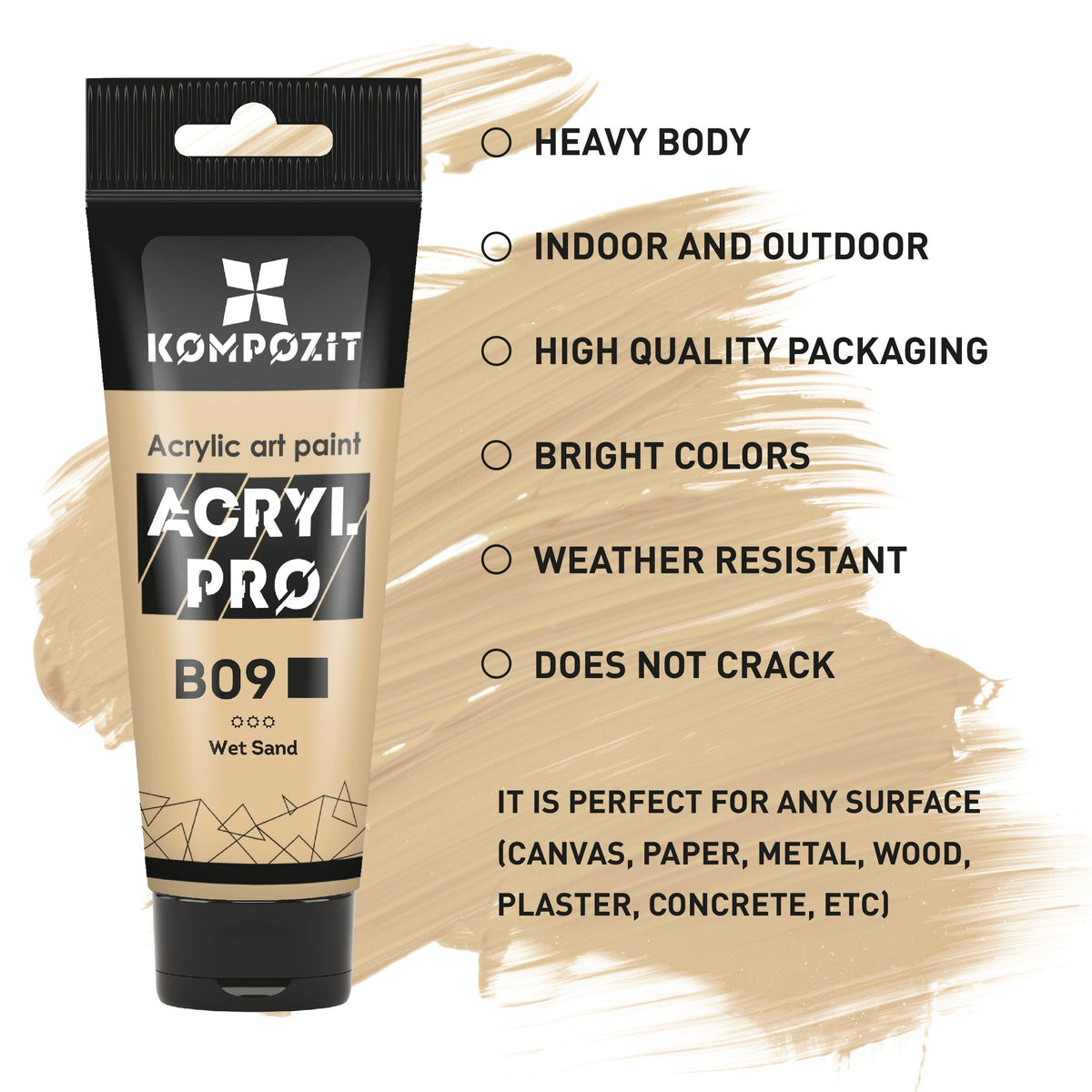 Pastelna akrilna boja ACRIL PRO ART Kompozit 75 ml
