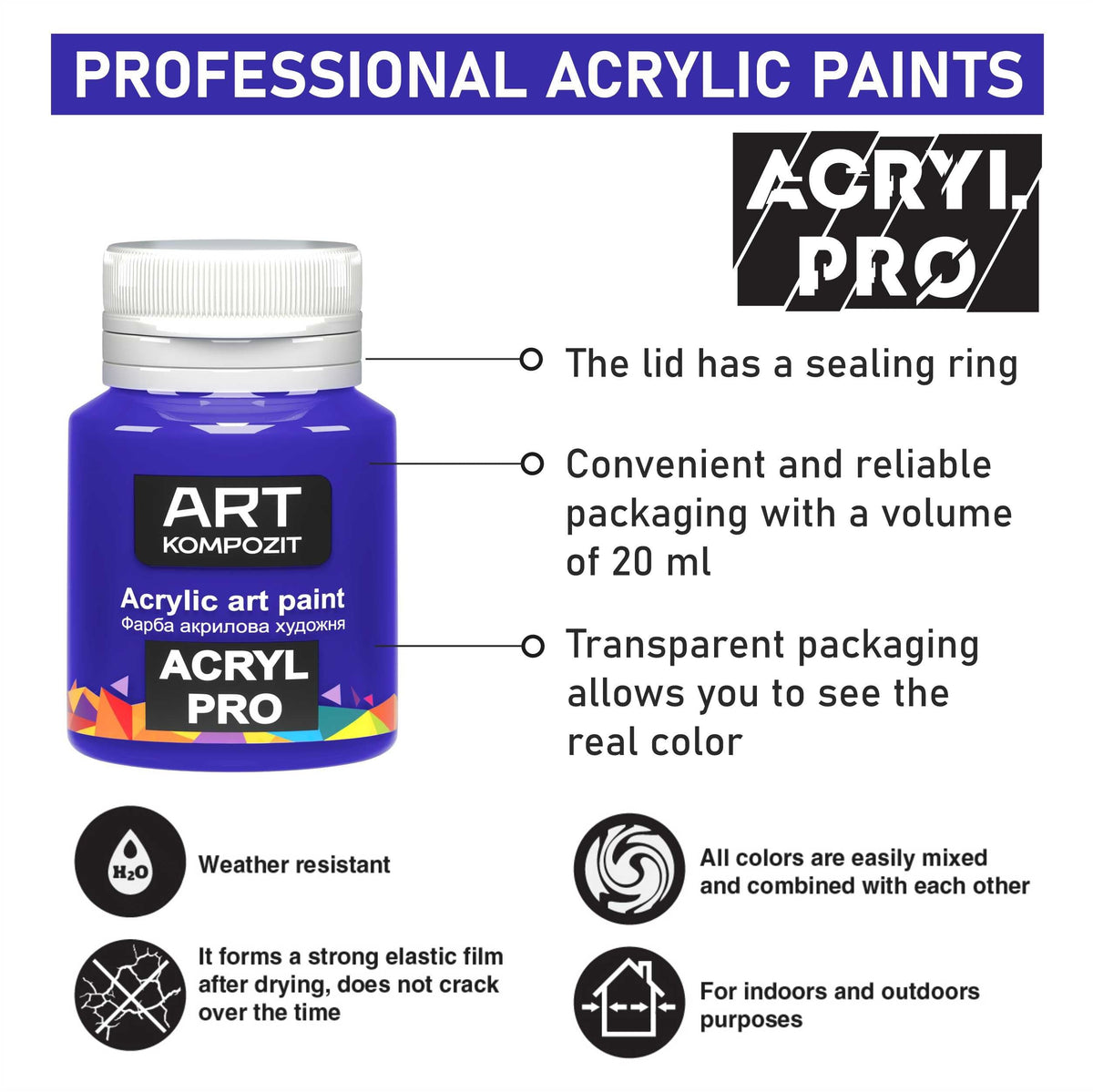 ACRIL PRO Kompozit set akrilnih boja