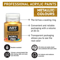 ACRIL PRO set metalik akrilnih boja