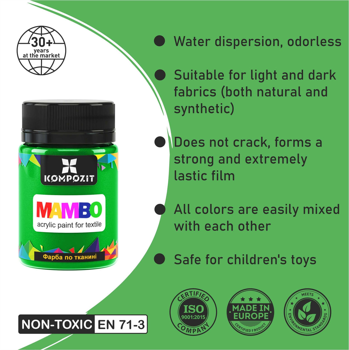MAMBO akrilna boja za tekstil i kožu 50ml