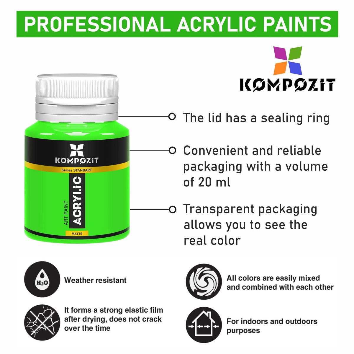Akrilna boja STANDART Kompozit Metallic 20 ml