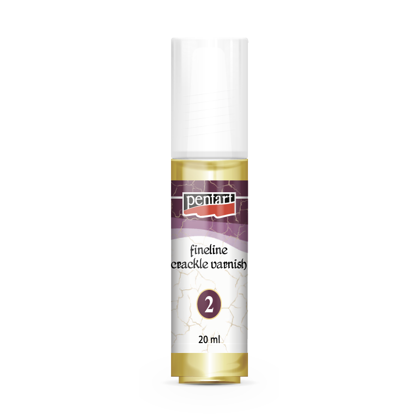Krakel lak Pentart Fineline sa finim pukotinama, dvokomponentni, 2x 20 ml set