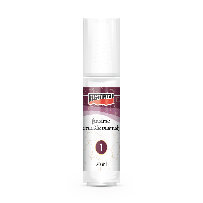 Krakel lak Pentart Fineline sa finim pukotinama, dvokomponentni, 2x 20 ml set