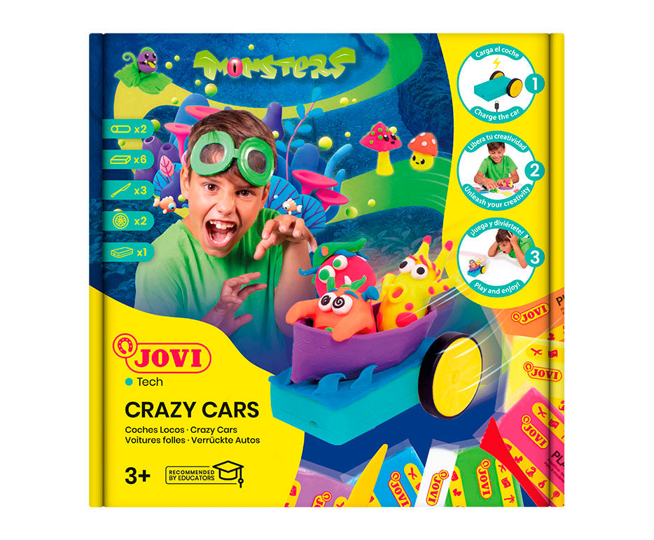Kreativni set za modelovanje Jovi Tech Crazy Cars Čudovišta - 14 kom