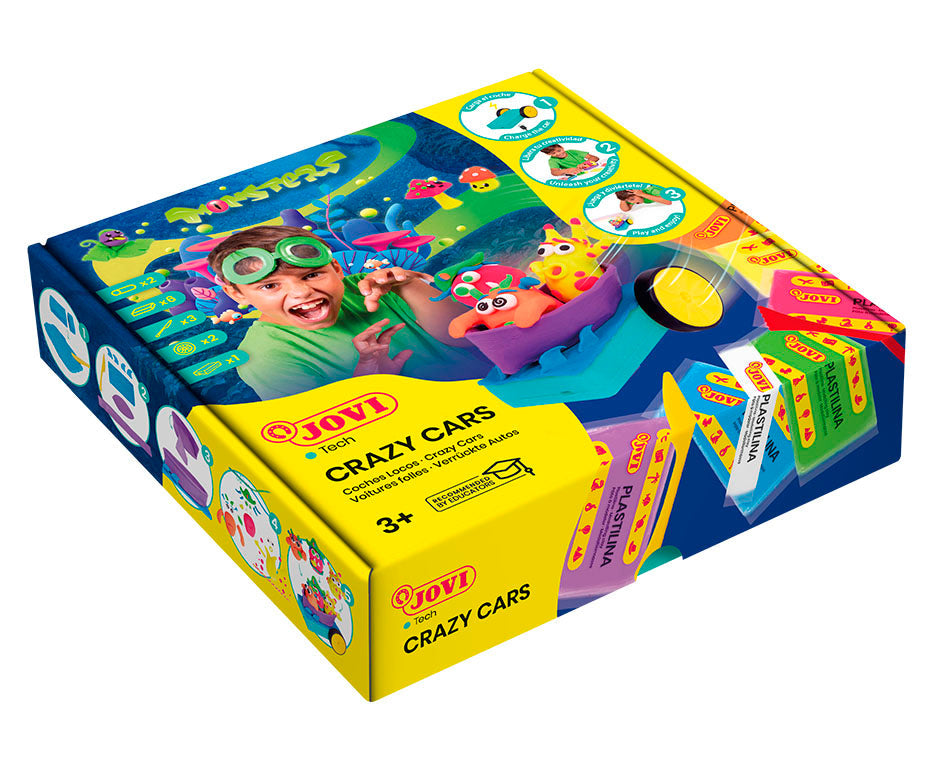 Kreativni set za modelovanje Jovi Tech Crazy Cars Čudovišta - 14 kom