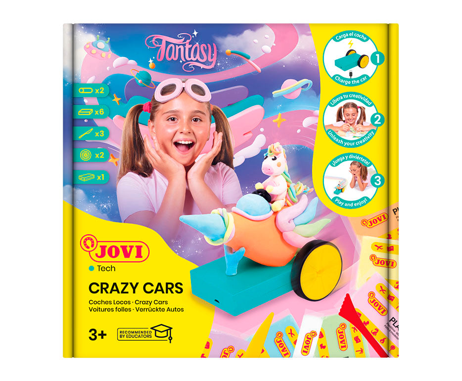Kreativni set za modelovanje JOVI Tech Crazy Cars Fantazija 14 kom