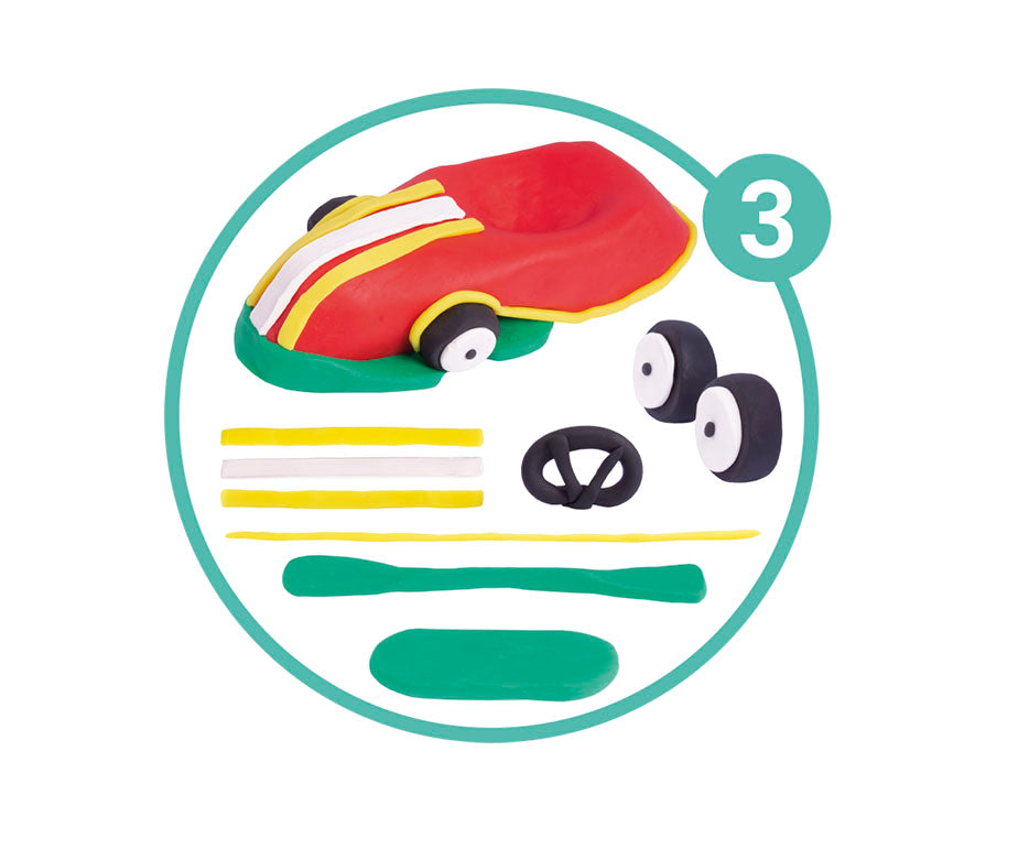 Kreativni set za modelovanje JOVI Tech Crazy Cars Trke 14 kom