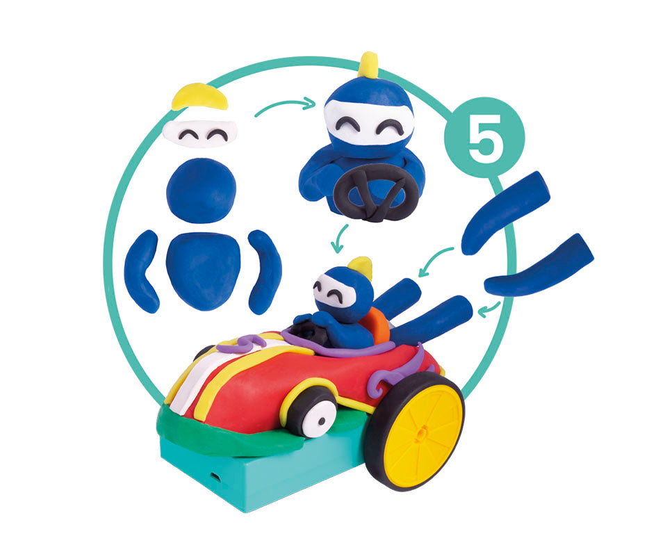 Kreativni set za modelovanje JOVI Tech Crazy Cars Trke 14 kom