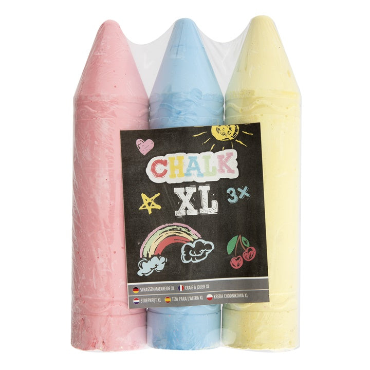 Krede za crtanje po trotoaru XL 3 kom. – žuta u setu
