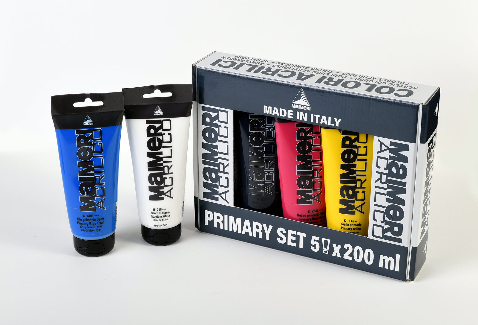 Maimeri Acrilico set akrilnih boja Primary 200 ml