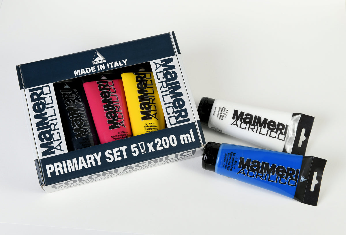 Maimeri Acrilico set akrilnih boja Primary 200 ml