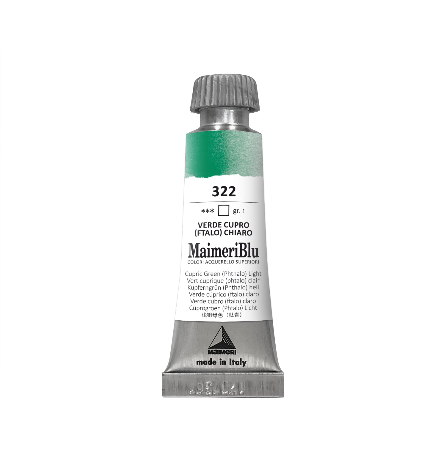 Profesionalna akvarel boja MAIMERI Maimeri Blu 12 ml – Bakarno zelena svetla